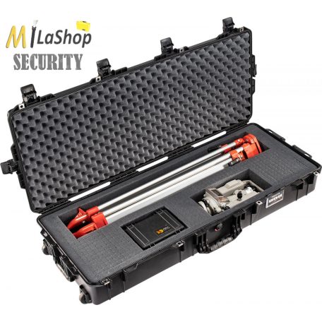 Peli AIR CASE 1745 gurulós műanyag táska, védőtok - fekete színben, választható felszereltséggel Belső: 1118 × 426 × 202 mm