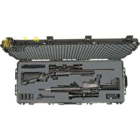 Peli AIR CASE 1745 gurulós műanyag táska, védőtok - fekete színben, választható felszereltséggel Belső: 1118 × 426 × 202 mm