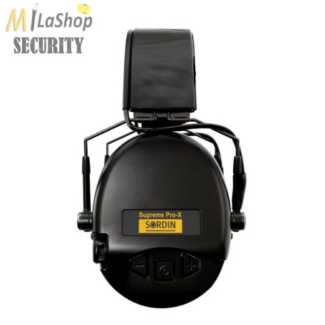 Sordin Supreme Pro X SLIM vízálló, elektronikus fültok - bőr fejpántos fekete színben