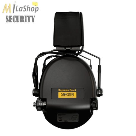 Sordin Supreme Pro X SLIM vízálló, elektronikus fültok - bőr fejpántos fekete színben