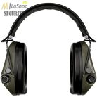 Sordin Supreme Pro X SLIM vízálló, elektronikus fültok - bőr fejpántos zöld színben