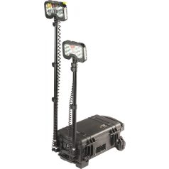   Peli 9460M 2 fejes 10+10 LED-es akkumulátoros teleszkópos lámpa Peli táskában, terep kerékkel, 12V csatlakozási lehetőséggel, bluetooth vezérléssel 12000 lm - több színben