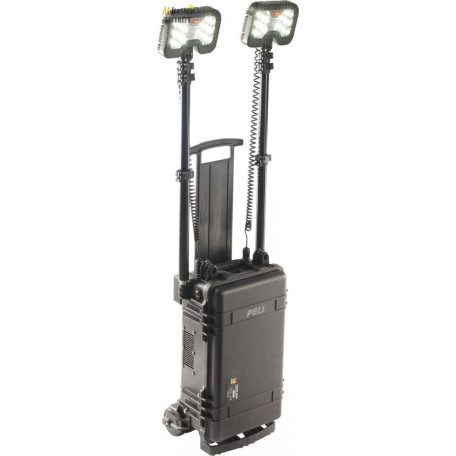 Peli 9460M 2 fejes 10+10 LED-es akkumulátoros teleszkópos lámpa Peli táskában, terep kerékkel, 12V csatlakozási lehetőséggel, bluetooth vezérléssel 12000 lm - több színben