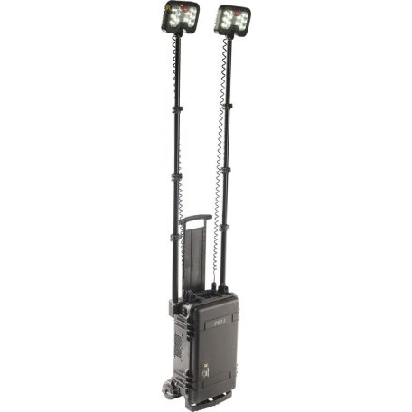 Peli 9460M 2 fejes 10+10 LED-es akkumulátoros teleszkópos lámpa Peli táskában, terep kerékkel, 12V csatlakozási lehetőséggel, bluetooth vezérléssel 12000 lm - több színben