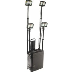   Peli 9470 4 fejes 4x10 LED -es akkumulátoros teleszkópos lámpa  Peli védőtáskában. 12V csatlakozási lehetőséggel, bluetooth vezérléssel,  24000 lm