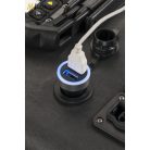 Peli 9470 4 fejes 4x10 LED -es akkumulátoros teleszkópos lámpa  Peli védőtáskában. 12V csatlakozási lehetőséggel, bluetooth vezérléssel,  24000 lm