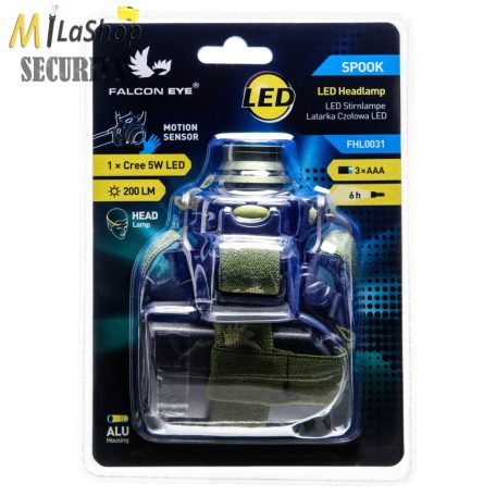 Mactronic/Falconeye SPOOK, 5W CREE LED-es fejlámpa 200 lm