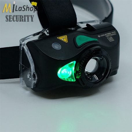 LEDLENSER MH8 outdoor tölthető LED 4 színű(fehér, piros, kék, zöld) fejlámpa 600lm - fekete