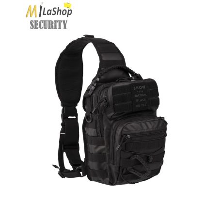 Mil-Tec egypántos hátizsák vagy mellkastáska TACTICAL BLACK színben - 10 l