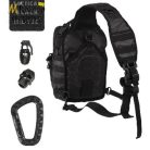 Mil-Tec egypántos hátizsák vagy mellkastáska TACTICAL BLACK színben - 10 l