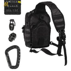   Mil-Tec egypántos hátizsák vagy mellkastáska TACTICAL BLACK színben - 10 l