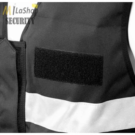 Jólláthatósági biztonsági /security mellény - fekete
