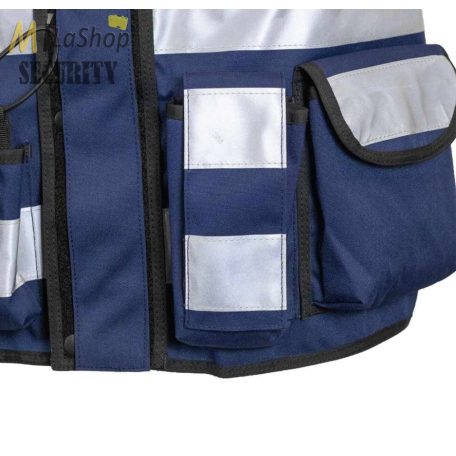 Jólláthatósági biztonsági /security mellény - kék