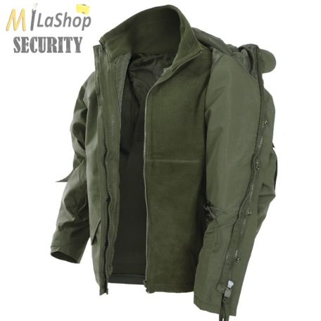 Mil-Tec ECWCS parka / kabát - kivehető polár béléssel - zöld színben