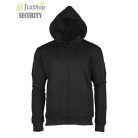 Mil-Tec taktikai cipzáras kapucnis pulóver - fekete színben