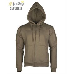   Mil-Tec taktikai cipzáras kapucnis pulóver - zöld színben