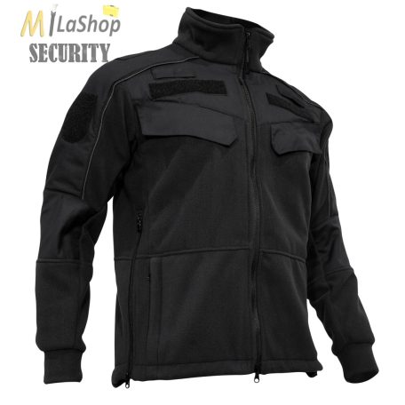 MLS Pro taktikai/szolgálati polár dzseki tépőzárakkal - fekete színben
