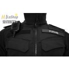 MLS Pro taktikai/szolgálati polár dzseki tépőzárakkal - fekete színben