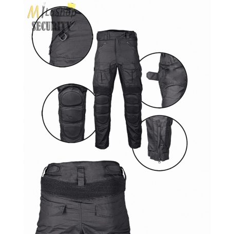 Mil-Tec Combat Pants Chimera térdvédős taktikai nadrág - fekete színben