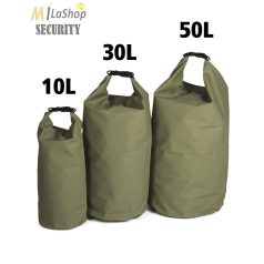   Mil-Tec Drybag szállító zsák, extra erős, választható: 10-30-50 literes, zöld színben