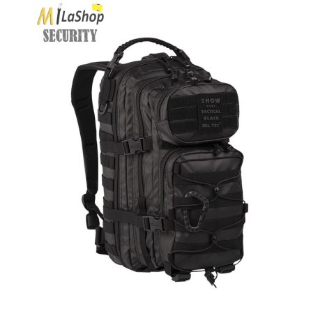 Mil-Tec hátizsák TACTICAL BLACK színben - 20 l