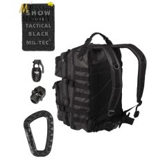 Mil-Tec hátizsák TACTICAL BLACK színben - 36 l