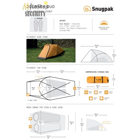  Snugpak Journey Duo 2 személyes alagút sátor
