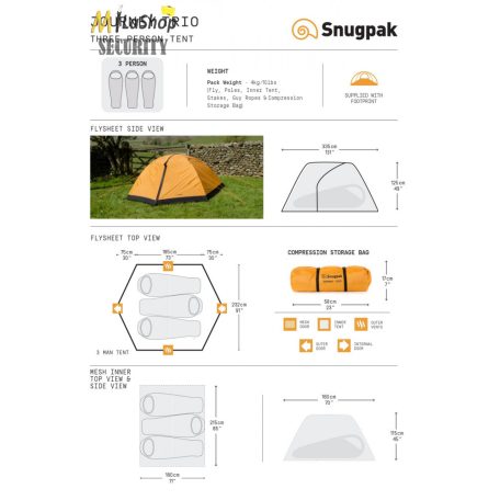  Snugpak Journey Trio 2-3 személyes sátor