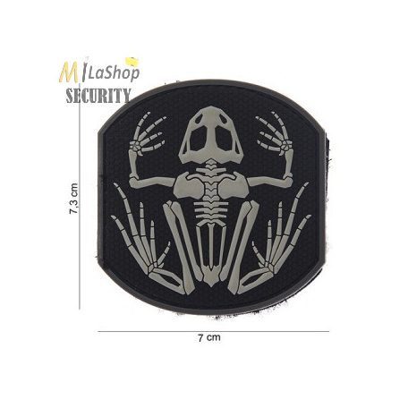 PVC patch, felvarró - tépőzáras - Navy Seal Skeleton Frog - több színben