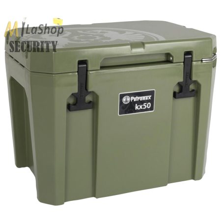 Petromax ultrapasszív hűtőtáska (akár 12 nap jégmegőrzés) olívzöld színben - 50 l
