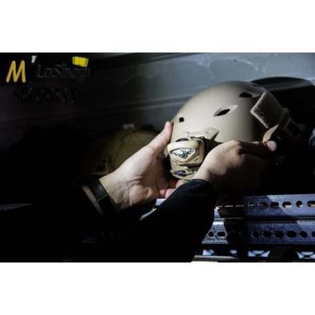 Princeton Tec VIZZ TAC MPLS RBG+IR taktikai sisak/fejlámpa (fehér/piros/kék/zöld/IR infravörös ) 420 lm - több színben