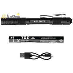   Princeton Tec Alloy X - vízálló akkumulátoros taktikai "toll" lámpa 500 lumen