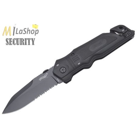 Walther Emergency Rescue Knife - mentőkés - hevedervágóval és üvegtörővel - fekete