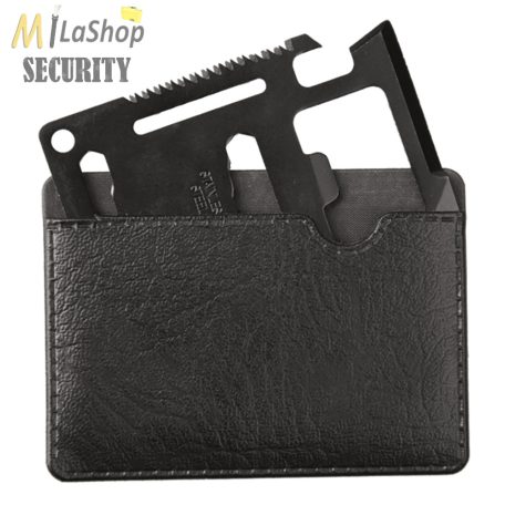 Survival Card, többfunkciós kártya - szerszám tokkal