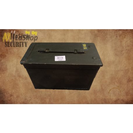 Mil-tec US fém lőszer doboz cal. 50/5.56, használt, - Belső: 28 x 14,5 x 17 cm