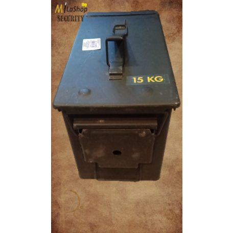 Mil-tec US fém lőszer doboz cal. 50/5.56, használt, - Belső: 28 x 14,5 x 17 cm