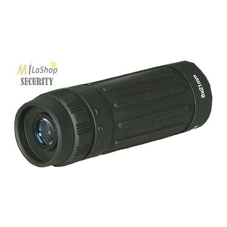 Egyszemes, gumírozott Monocular/távcső 10 x 25, tokkal - fekete színben