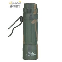   Egyszemes, gumírozott Monocular/távcső 10 x 25, tokkal -  terepszínű