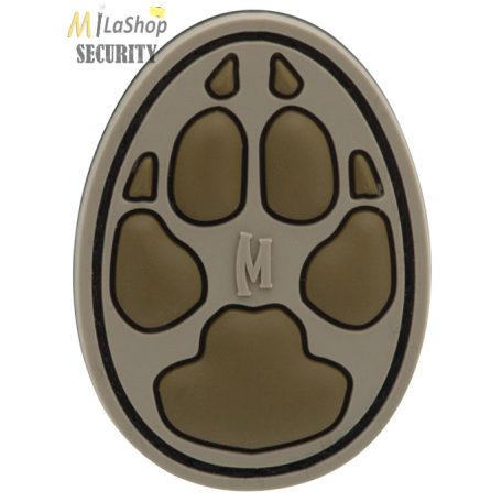 Maxpedition 3D gumi patch, felvarró tépőzáras - kutya lábnyom - sivatagi