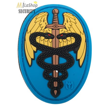 Maxpedition 3D gumi patch, felvarró tépőzáras - Sword Caduceus - kék