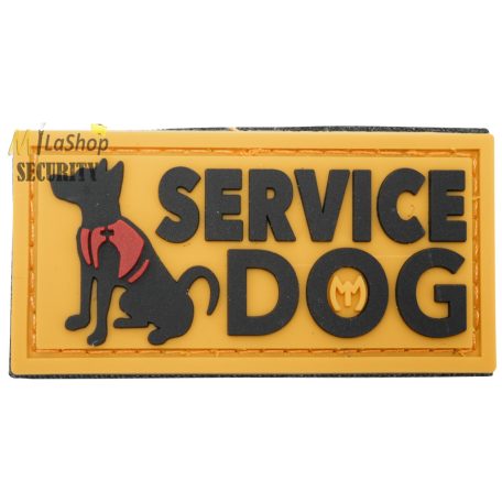 Maxpedition 3D gumi patch, felvarró tépőzáras - Service Dog - narancs