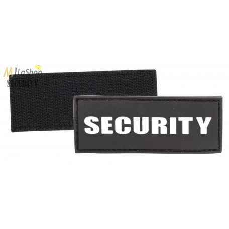 3D Security patch tépőzárral fekete alap-fluoreszkáló felirat