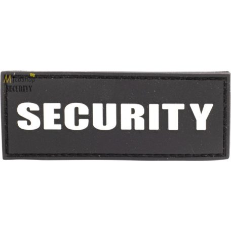 3D Security patch tépőzárral fekete alap-fluoreszkáló felirat