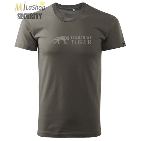 Tasmanian Tiger Logo T-shirt - pamut póló logóval - szürkészöld 
