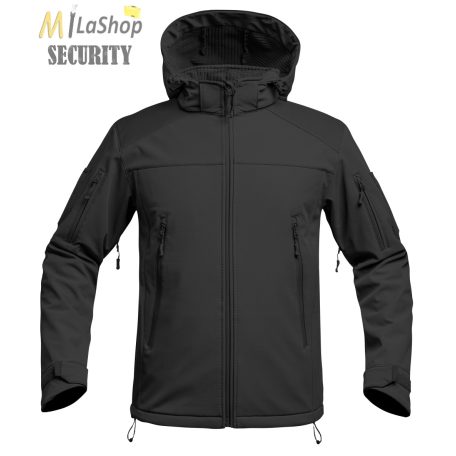 A10 EQUIPMENT® Fighter Softshell Jacket V2 vízálló taktikai dzseki - fekete színben