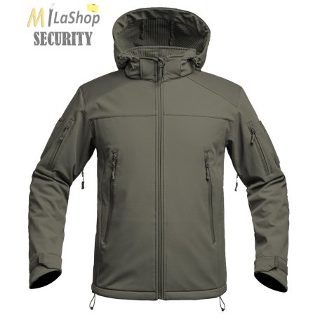 A10 EQUIPMENT® Fighter Softshell Jacket V2 vízálló taktikai dzseki - olívzöld színben