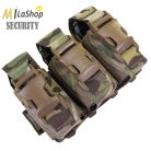 WAS (Warrior Assault Systems) lézervágott, tripla villanógránát/40 mm-es gránát tartó, IRR bevonattal - multicam színben 
