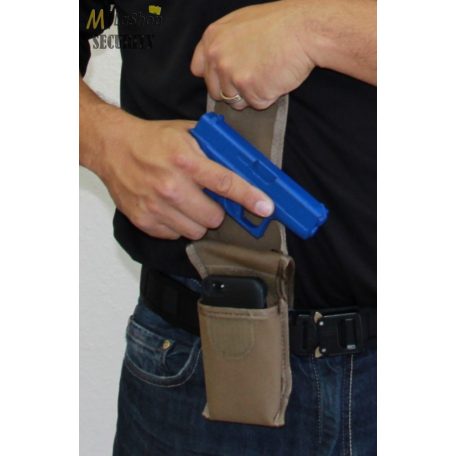 TUFF I-TUCK CONCEALED CARRY SMART PHONE - IWB pisztolytok 9 mm-es fegyverhez, okostelefon övtokkal