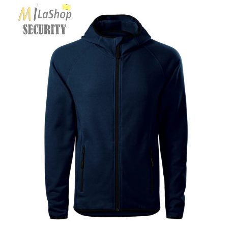 Sztreccs Polár cipzáras, kapucnis pulóver - több színben