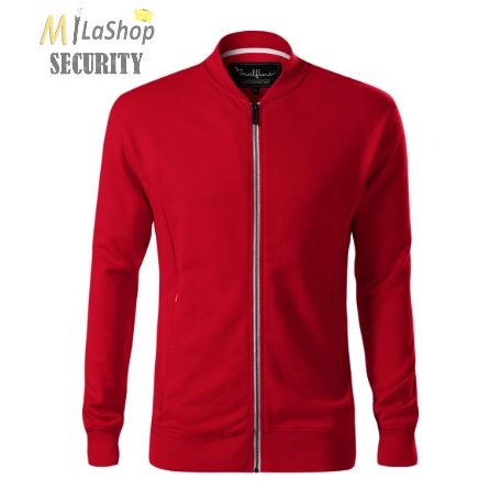 "Bomber" stílusú cipzáras pulóver, egyszínű, logózható  - több színben